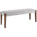 Beliani Banco de cama Poliéster ELYRIA 122x40 Beliani Banco de cama Poliéster ELYRIA 122x40 Gris