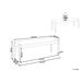 Beliani Banco de cama Poliéster ELYRIA 122x40 Beliani Banco de cama Poliéster ELYRIA 122x40 Gris