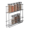 Suporte deslizante para especiarias IN&OUT da Metaltex. Acabamento Polytherm® Silver