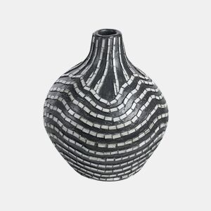 Jarro decorativo KUALU Cerâmica 35 cm Preto