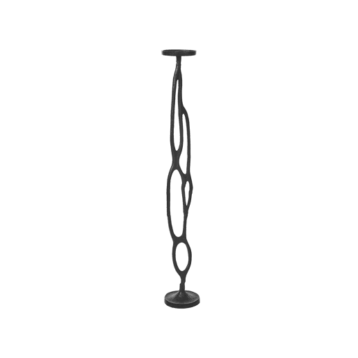 Conjunto de 3 castiçais BUNI Metal 546884 cm Preto