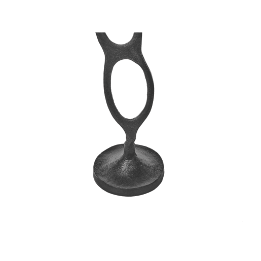 Conjunto de 3 castiçais BUNI Metal 546884 cm Preto