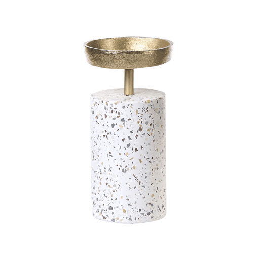 Conjunto de 2 castiçais KAENGAN Pedra 1324 cm Dourado