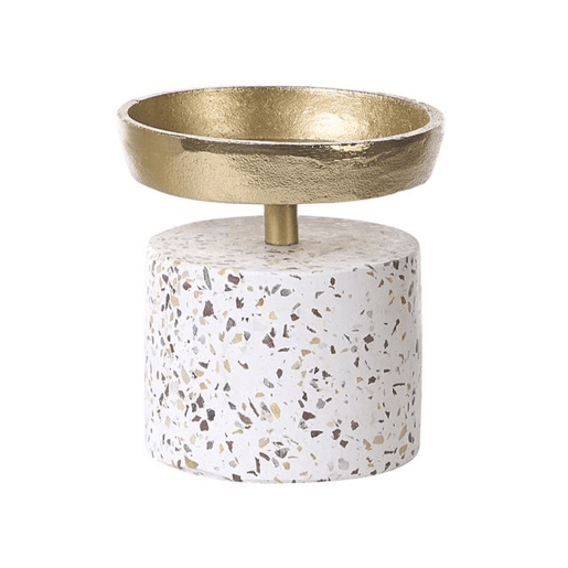 Conjunto de 2 castiçais KAENGAN Pedra 1324 cm Dourado