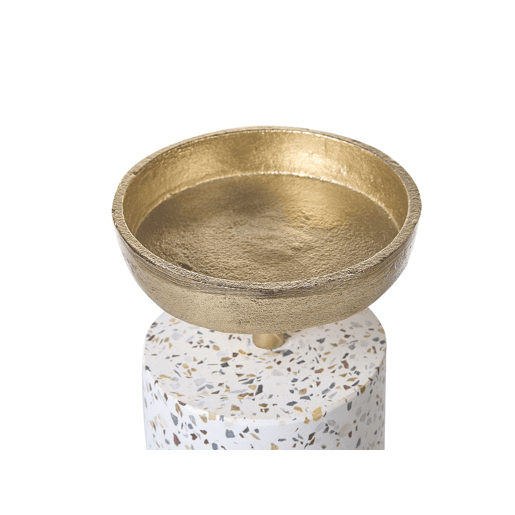 Conjunto de 2 castiçais KAENGAN Pedra 1324 cm Dourado