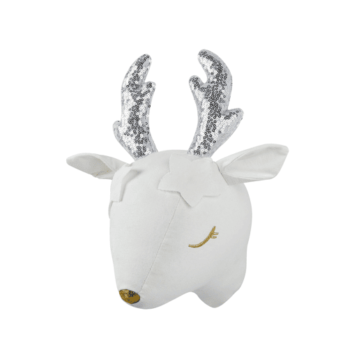 Decoração de parede para crianças Corça SUZY Algodão 29 cm Branco