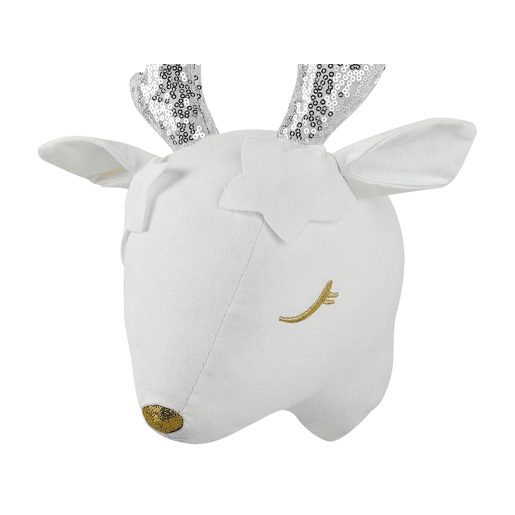 Decoração de parede para crianças Corça SUZY Algodão 29 cm Branco