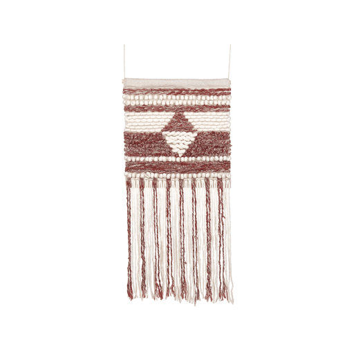 Decoração de parede em tecido SAIF Lã 90 cm Vermelho