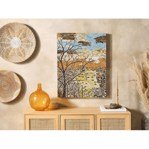 Decoração de parede TAMIANG Vidro 80 cm Multicolor
