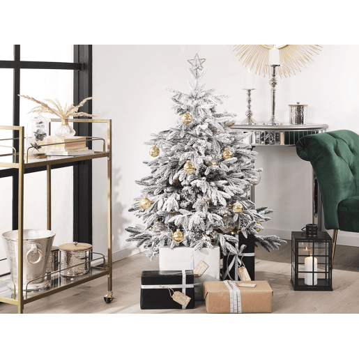 Árvore de Natal artificial com neve BASSIE 120 cm Branco