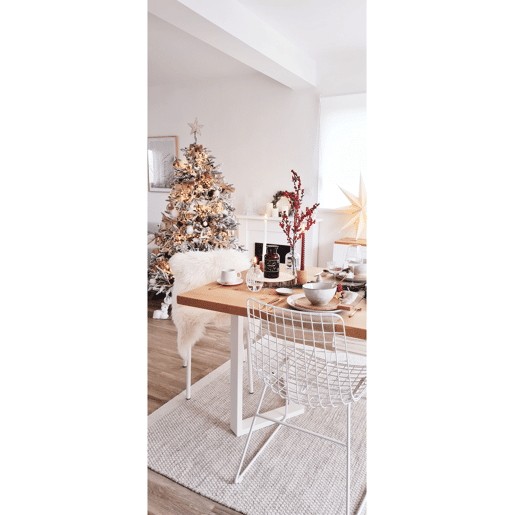 Árvore de Natal artificial com neve BASSIE 120 cm Branco