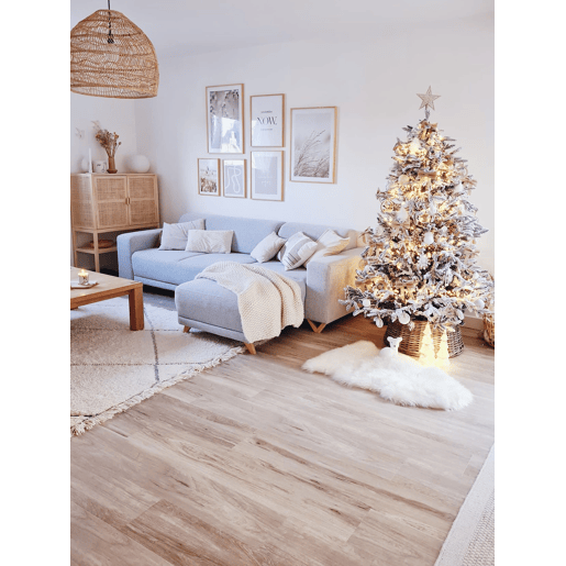 Árvore de Natal artificial com neve BASSIE 120 cm Branco