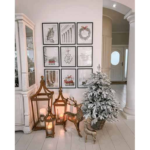 Árvore de Natal artificial com neve BASSIE 120 cm Branco
