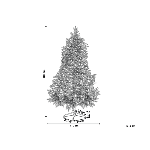 Árvore de Natal artificial com neve TOMICHI 180 cm Branco