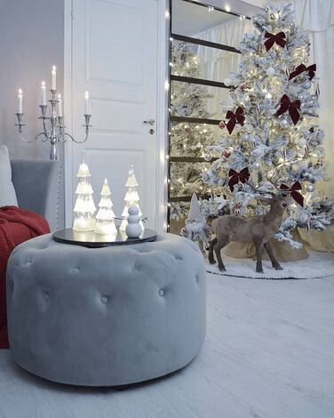 Árvore de Natal artificial com neve TOMICHI 180 cm Branco