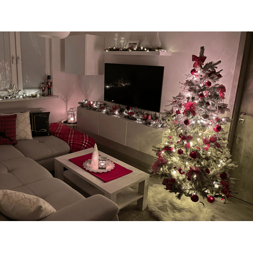 Árvore de Natal artificial com neve TOMICHI 180 cm Branco