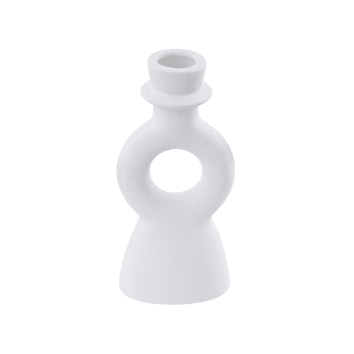 Candelabro SPARTA Cerâmica 17 cm Branco creme