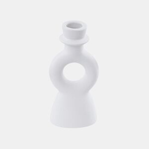 Candelabro SPARTA Cerâmica 17 cm Branco creme
