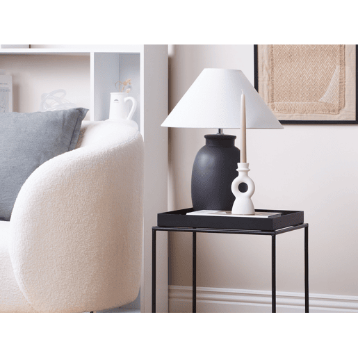 Candelabro SPARTA Cerâmica 17 cm Branco creme