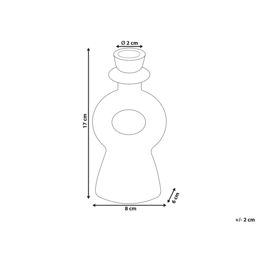 Candelabro SPARTA Cerâmica 17 cm Branco creme