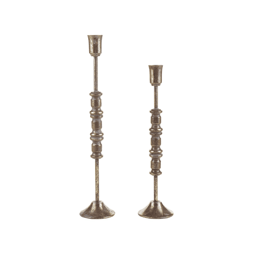Conjunto de 2 castiçais SALAMINA Metal 6349 cm Dourado