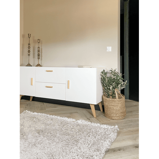 Conjunto de 2 castiçais SALAMINA Metal 6349 cm Dourado