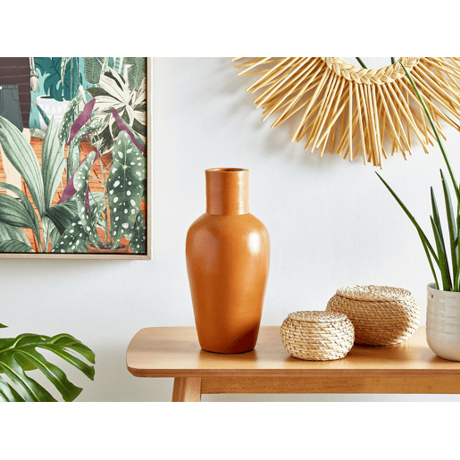 Jarro decorativo KARFI Cerâmica 37 cm Laranja