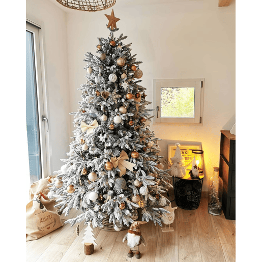 Árvore de Natal artificial com neve BASSIE 180 cm Branco