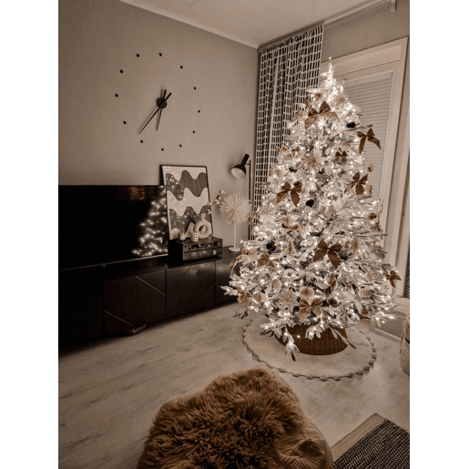 Árvore de Natal artificial com neve BASSIE 180 cm Branco