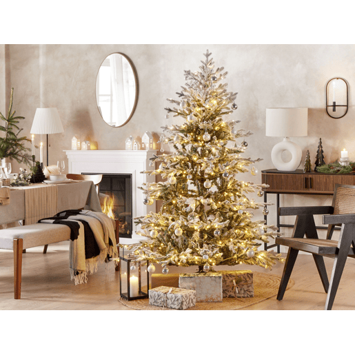 Árvore de Natal artificial com neve LED BRISCO 180 cm Branco Árvore de Natal artificial com neve LED BRISCO 180 cm Branco