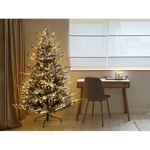 Árvore de Natal artificial com neve LED BRISCO 180 cm Branco Árvore de Natal artificial com neve LED BRISCO 180 cm Branco
