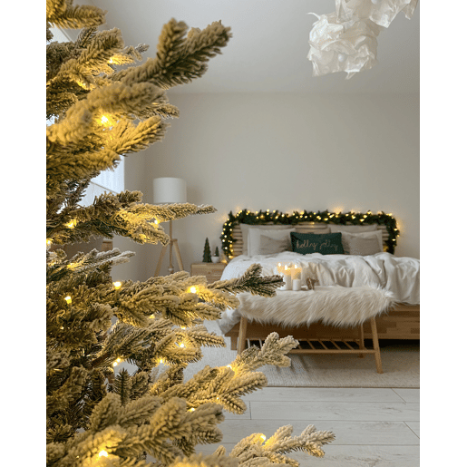 Árvore de Natal artificial com neve LED BRISCO 180 cm Branco Árvore de Natal artificial com neve LED BRISCO 180 cm Branco