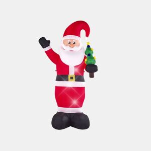 Pai Natal insuflável com LED 225 cm vermelho IVALO