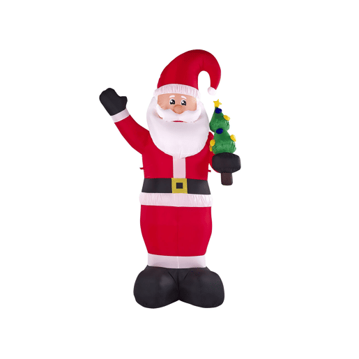 Pai Natal insuflável com LED 225 cm vermelho IVALO