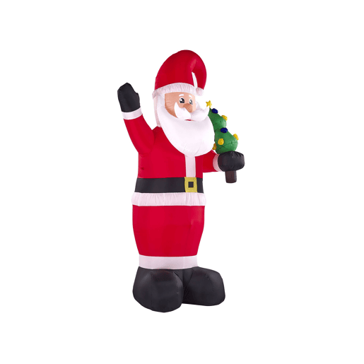 Pai Natal insuflável com LED 225 cm vermelho IVALO