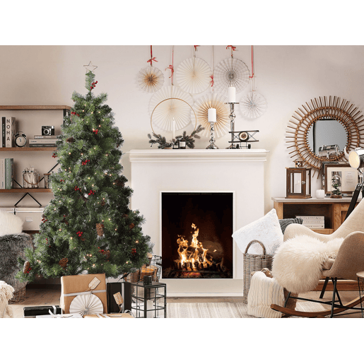Árvore de Natal artificial LED JACINTO 180 cm Verde escuro