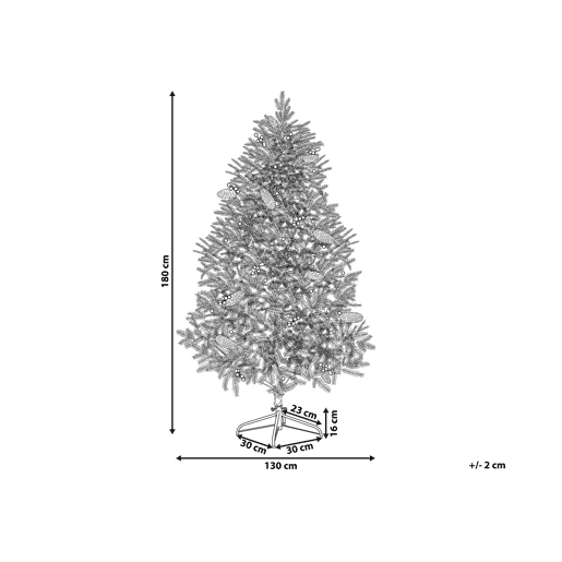 Árvore de Natal artificial LED JACINTO 180 cm Verde escuro