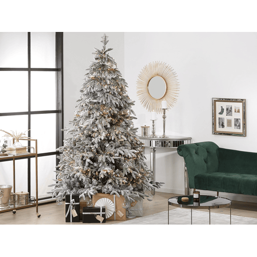 Árvore de Natal artificial com neve BASSIE 210 cm Branco