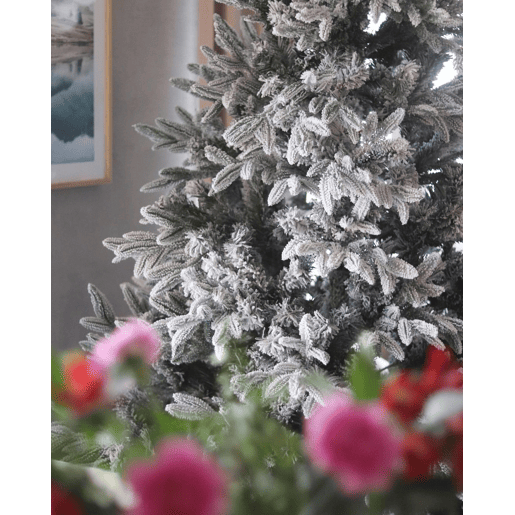 Árvore de Natal artificial com neve BASSIE 210 cm Branco