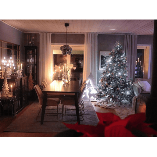Árvore de Natal artificial com neve BASSIE 210 cm Branco