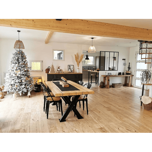 Árvore de Natal artificial com neve BASSIE 210 cm Branco