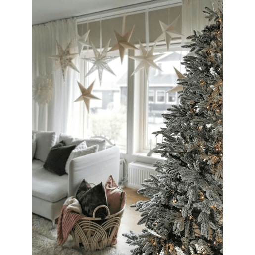 Árvore de Natal artificial com neve BASSIE 210 cm Branco