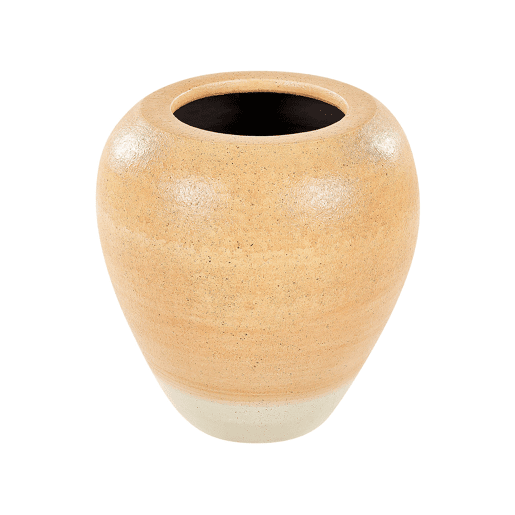 Jarro decorativo SKIONE Cerâmica 34 cm Castanho claro