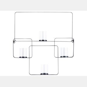 Castiçal de parede PALAWAN Metal 65 cm Preto