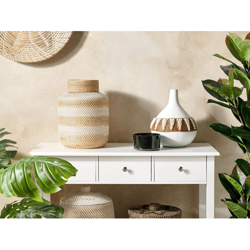 Jarro decorativo RENUN Cerâmica 36 cm Natural