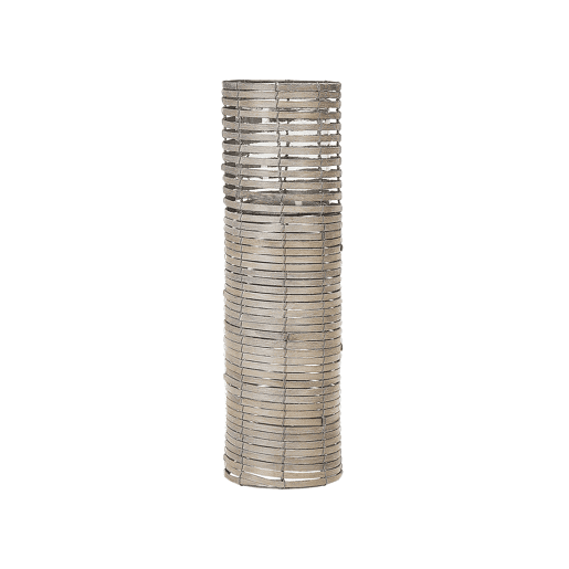 Conjunto de 3 castiçais ROVARE Madeira de chopo 603925 cm Cinzento