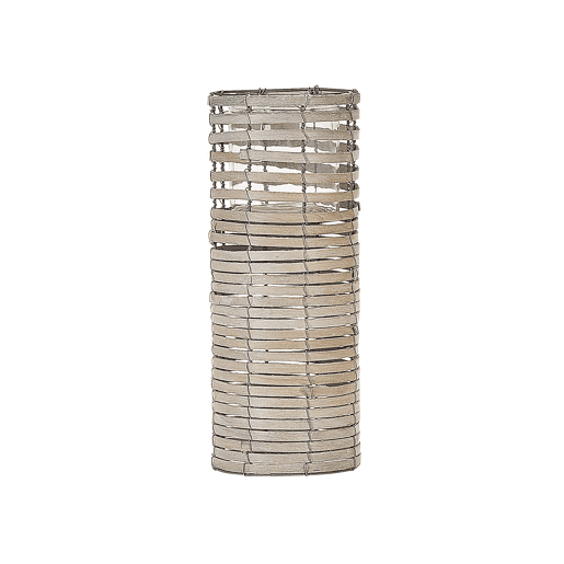Conjunto de 3 castiçais ROVARE Madeira de chopo 603925 cm Cinzento
