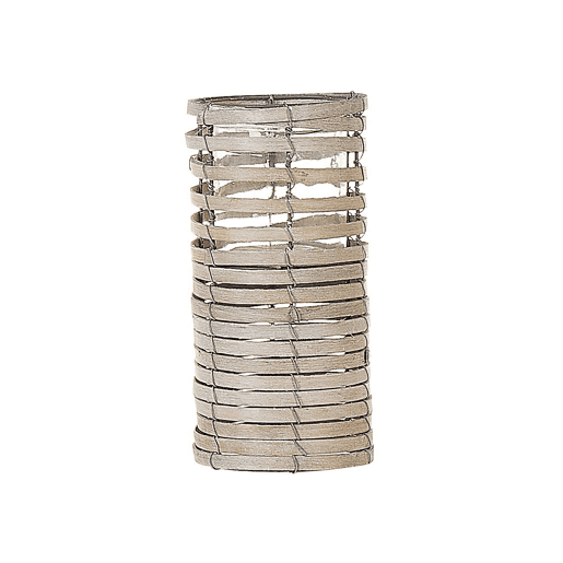 Conjunto de 3 castiçais ROVARE Madeira de chopo 603925 cm Cinzento