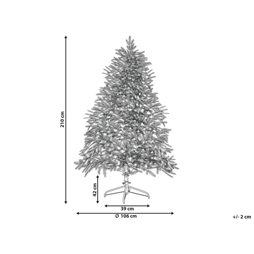 Árvore de Natal artificial LED FIDDLE 210 cm Verde