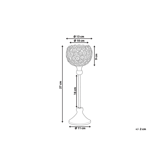 Candelabro ESTERNAY Metal 27 cm Prateado